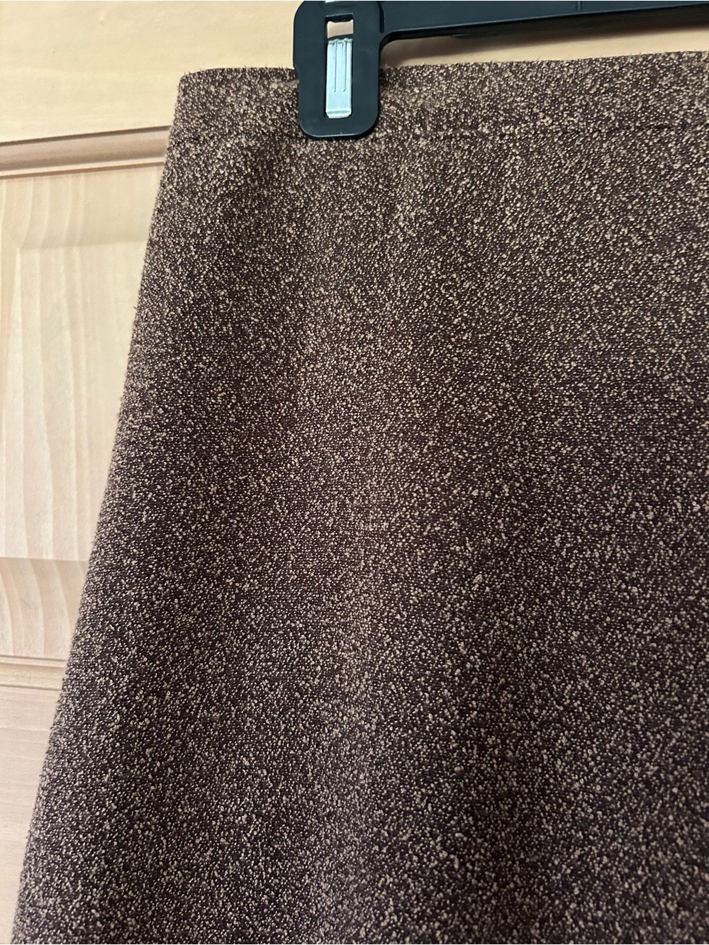 Y2K White Stag Brown Speckled Marled Knit Midi Skirt - Size 18W - Grunge Y2K - Picture 3 of 9